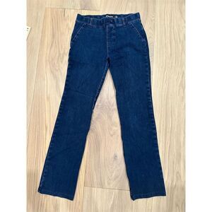 Betabrand Women's Yoga Pants Size S Blue Straight Leg Casual faux denim jeans